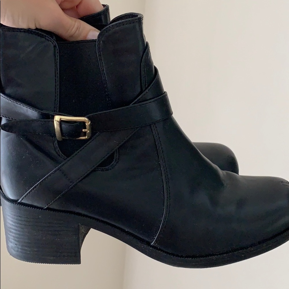 black ankle booties